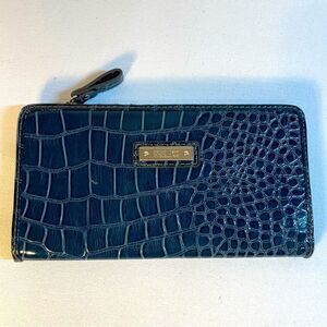 RELIC turquoise navy teal vegan croc wallet 🐊